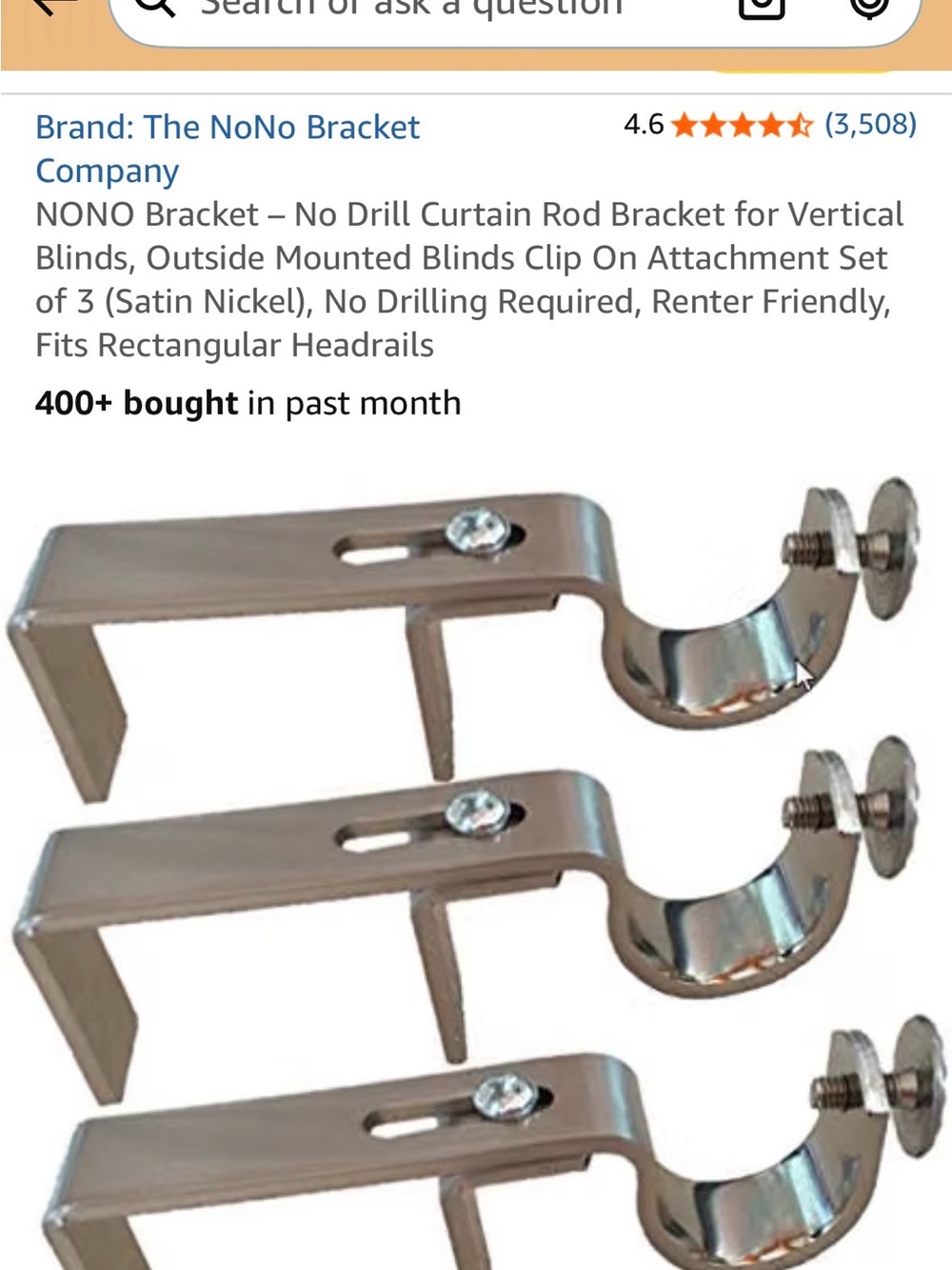 Satin NoNo Brackets- 3 Pack